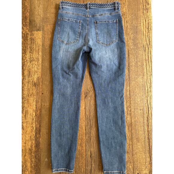 Cabi Mia Button Fly Skinny Braided Waistband Jeans - Picture 3 of 7